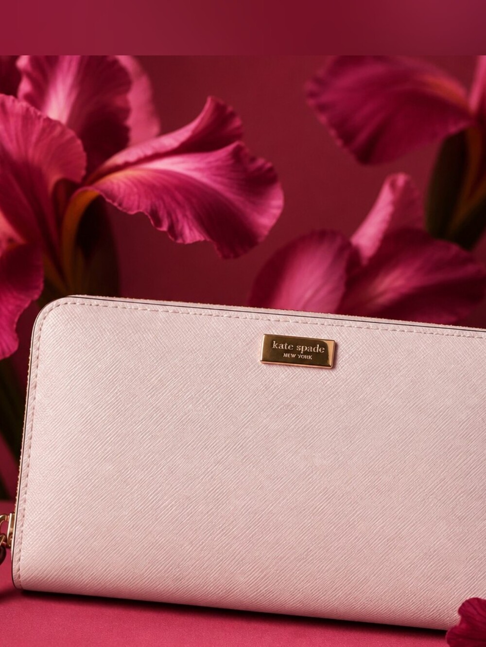 Kate Spade Pink Saffiano Leather Wallet